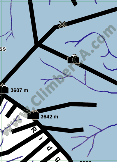 West Tien-Shan Mountains Map Sargardon Ridge