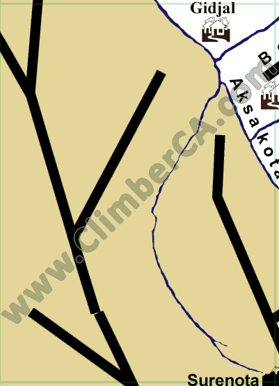 West Tien-Shan Mountains Map Surenota